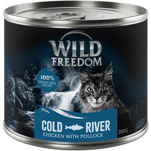 6x200g Adult Cold River colin, poulet Wild Freedom - Pâtée pour chat pas cher