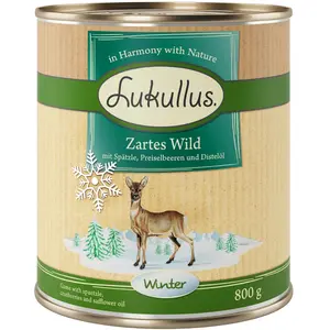 Lukullus menu d'hiver, gibier pour chien - 6 x 800 g pas cher