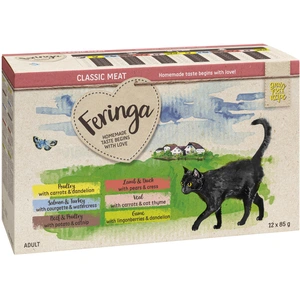 12x85g Classic Meat Menu : lot mixte I Feringa nourriture humide pour chat pas cher
