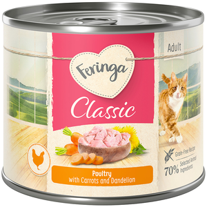 6x200g Feringa Classic Meat Menu volaille - Pâtée pour chat pas cher