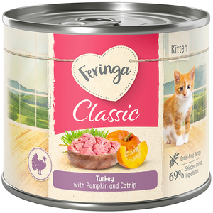 6x200g Feringa Kitten dinde - Pâtée pour chaton pas cher