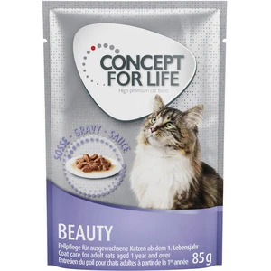 12x85g Beauty en sauce Concept for Life - Pâtée pour chat pas cher