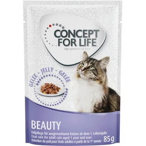 12x85g Beauty en gelée Concept for Life - Pâtée pour chat pas cher