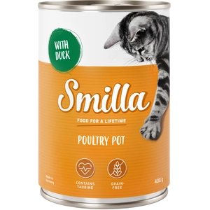 6x400g Smilla volaille volaille, canard - Pâtée pour chat pas cher