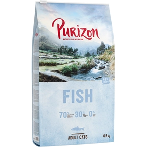 Croquettes Purizon 6,5 kg pour chat + 2 x 400 g offerts ! - Adult poisson - sans céréales pas cher