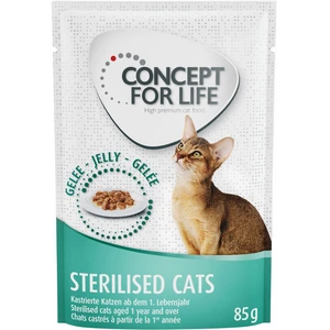 12x85g Sterilised Cats en gelée Concept for Life - Pâtée pour chat pas cher