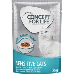 12x85g Sensitive Cats en sauce Concept for Life - Pâtée pour chat pas cher