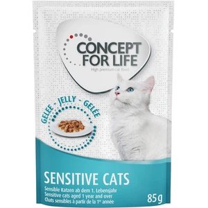 12x85g Sensitive Cats en gelée Concept for Life - Pâtée pour chat pas cher