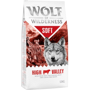 12kg Soft High Valley, boeuf Wolf of Wilderness - Croquettes pour chien + 2kg offerts ! pas cher