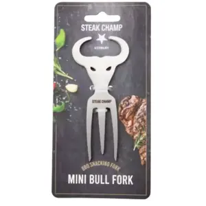 Fourchette à viande STEAK CHAMP apéro mini bull fork pas cher
