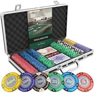 BULLETS PLAYING CARDS Mallette d'accessoire de casino - Tony - 300 jetons - Céramique - 2 jeux de cartes - Mixte pas cher