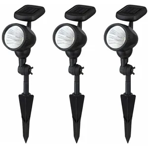 ETC-SHOP Lot de 3 lampes d'extérieur led enfichables lampes solaires s... pas cher