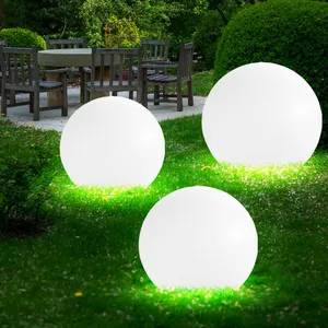ETC-SHOP Set de 3 lampes solaires d'extérieur led, boules décoratives ... pas cher