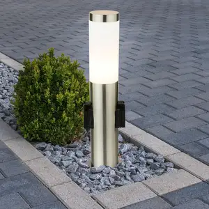 ETC-SHOP Lampe de jardin sur pied en acier inoxydable led 7 watts IP44 2x prises de distribution d'alimentation pas cher