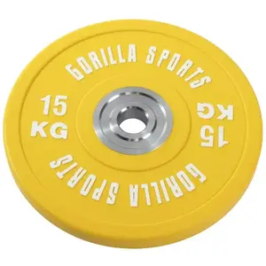 Comparateur de prix : Gorilla Sports Bumper Plate - Halterschijf - 15 kg - Gietijzer - 50 mm