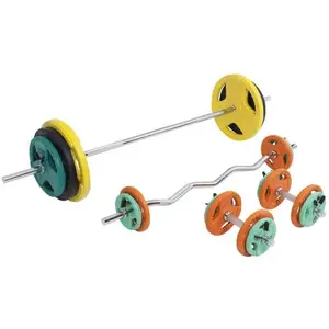 Comparateur de prix : Gorilla Sports Halterset 108 kg - Halters met Gewichten - Gripper Gietijzer - Rubber Coating - Veersluiting - 30 mm