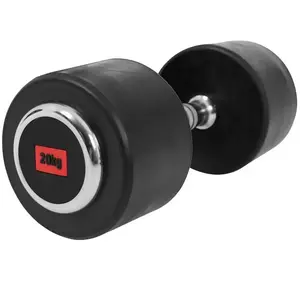 Gorilla Sports Dumbell - Vaste Halter - Gietijzer met Rubber coating - 20 kg pas cher