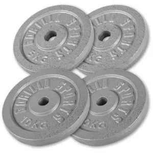 Comparateur de prix : GORILLA SPORTS Lot de 2 x 5kg et 2 x 10kg, poids en fonte avec diamètre 31mm