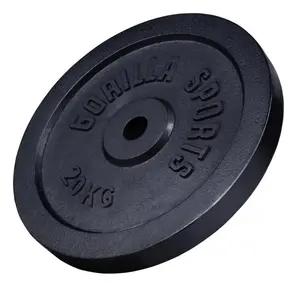 GORILLA SPORTS 1 disque de poids en fonte noire de 20 kg -  Ã 31mm d'alÃ©sage pas cher
