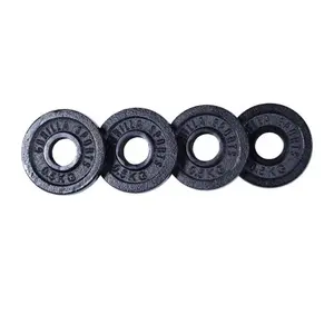 GORILLA SPORTS Disques de poids en fonte noire - Lot de 4 x 0,5 KG, à 31mm d'alésage pas cher