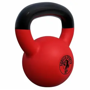 Gorilla Sports Kettlebell - Gietijzer - Vinyl - Gewicht - Rood - 30 kg pas cher