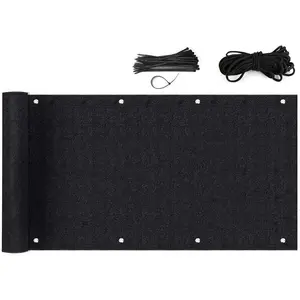 Sekey Brise-Vue pour Balcon Couverture de confidentialité Écran HDPE Vent Protection UV Opaque Résistant aux Intempéries 90 x 600cm pas cher