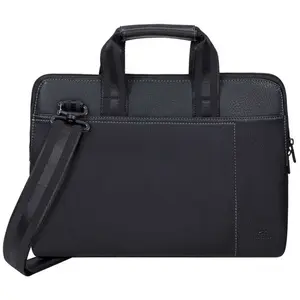RIVACASE 13,3  Sacoche Notebook/ Laptop / Ordinateur Portable Sac à Main/ Sac à Bandoulière en simili cuir Série Orly  Noir pas cher