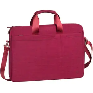RIVACASE 15,6 Sacoche Notebook/ Laptop / Ordinateur Portable Sac à Main/ Sac à Bandoulière multis-poches Série Biscayne Rouge pas cher