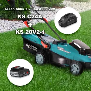 KÖNNER & SÖHNEN Tondeuse à batterie KS 33LM-20V + Batterie lithium 20V + Chargeur pas cher