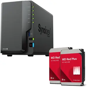 Synology DiskStation DS224+ Serveur NAS 2 baies boîtier vide + 16 TB W... pas cher