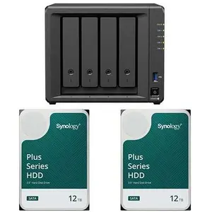 Synology DS925+ DiskStation + 24 TB 2x Plus 3.5"" SATA 6Gb/s Festplatt... pas cher