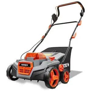 Fuxtec Scarificateur Aérateur À Batterie 40v Set Fx-e2ve38set Avec 2 Batteries Et Chargeur, 2-en-1, Largeur 38 Cm