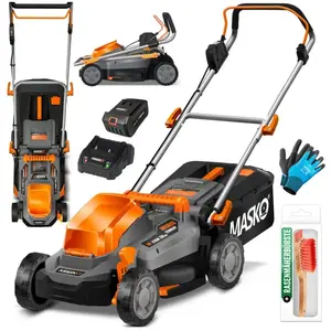 Tondeuse à gazon sans fil - MASKO - ECO-X10 - Largeur de coupe 33 cm -... pas cher