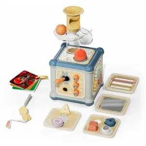 JACTAL Cube multiactivités 10 en 1 en bois, Jeu éducatif, Dès 12 mois, Topbright pas cher