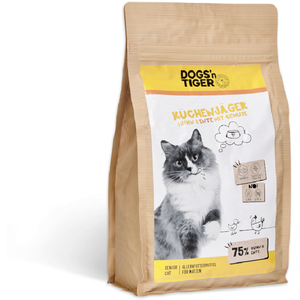 Dogs'n Tiger « Küchenjäger » Senior Croquettes pour chat avec 75% de viande Sans sucre ni céréales (poulet et canard avec légumes| 1 x 1,5 kg) pas cher