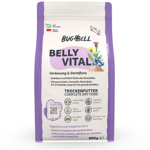 BugBell Belly Vital digestion et flore intestinale pour chien 800 g pas cher