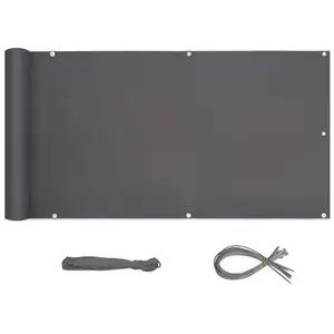 Sekey Brise-Vue pour balcon PES 120 x 400cm Anthracite pas cher