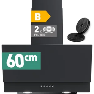 Heinrich´s Heinrich's HDU7622 - Afzuigkap - 60cm - zwart - 300m3 - Sch...