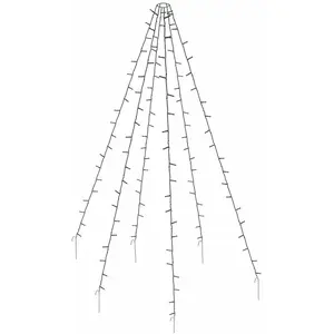 Spetebo - 192 led Mât de drapeau éclairage - h 190 cm pas cher