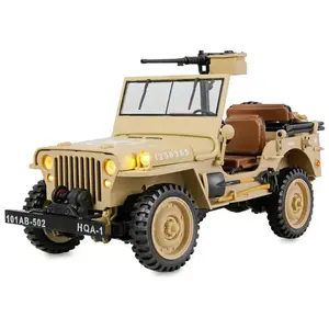 Comparateur de prix : Amewi Jeep Willys MB Scale Crawler 4WD 1:14 RTR sand (RTR Prêt à fonct...