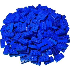 LEGO Duplo 2x4 briques bleues - 80 pièces - blocs de construction de b... pas cher