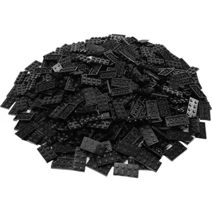 LEGO Plaques de construction 2X4 Noir - Black plate 3020 - 50x (3020, ... pas cher
