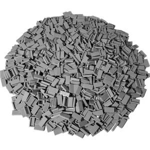 LEGO 1x2 Tile Light Grey - 50 pièces - Tuile gris bleuté clair 3069b (... pas cher