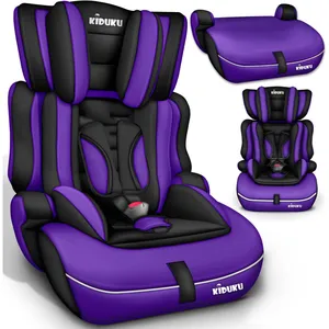 55908 KIDUKU Siège auto pour enfants  Noir / Violet évoluant avec la c... pas cher