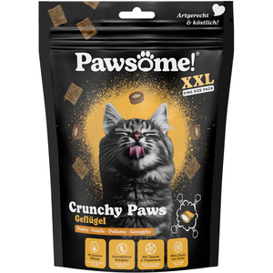 Lot économique : 3x150g Pawsome Crunchy Paws volaille friandises pour chats pas cher
