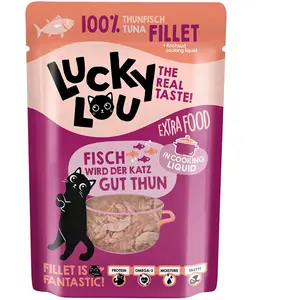 LuckyLou Cat Pouch - Extra Food 12x70g | Thunfischfilet in Broth pas cher