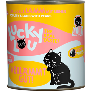 800g Adult volaille & agneau Lucky Lou nourriture humide pour chat pas cher