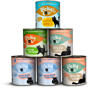 Lucky Lou Adult 6 x 800 g pour chat - Wild Mix (4 variétés) pas cher