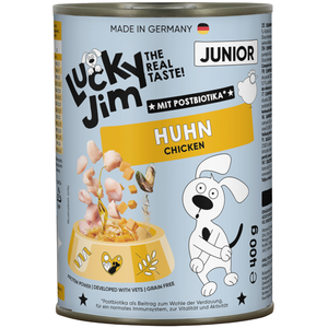 6x400g Lucky Jim Junior poulet pâté pour chien pas cher