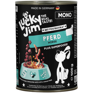 6x400g Lucky Jim Mono cheval pâté pour chien pas cher